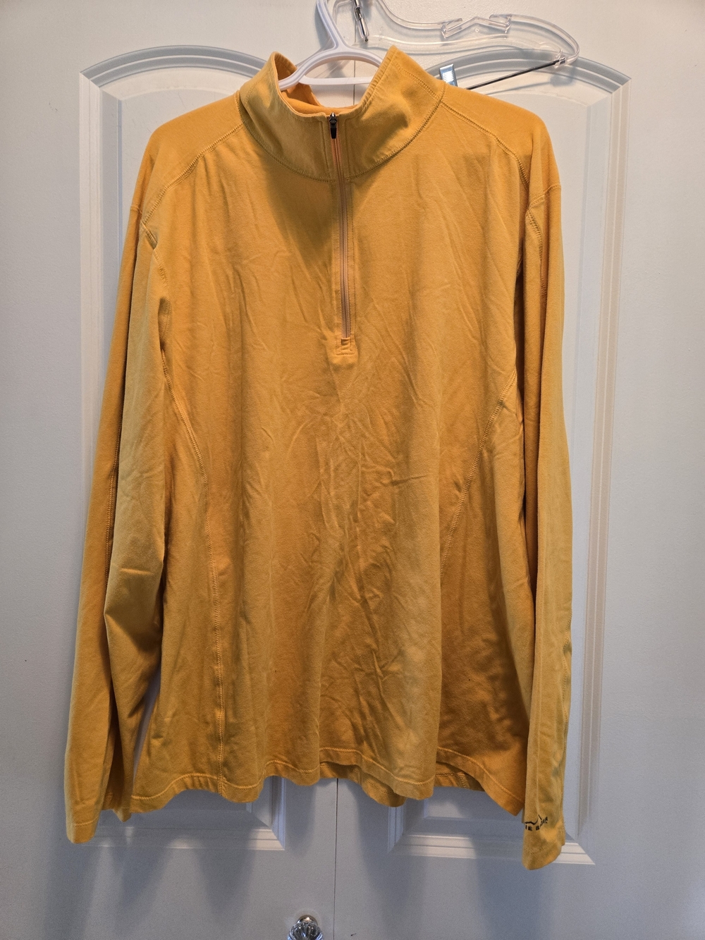 Eddie Bauer Mustand Yellow Quarter-Zip Pullover